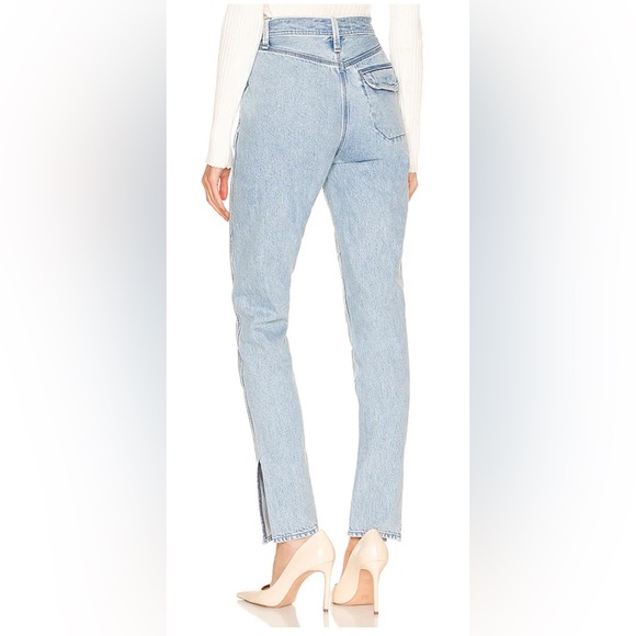 RAG & BONE High Rise Mia Yoke Straight Leg Clean Lou (Light Blue) Jeans | Sz 28 - Picture 2 of 8
